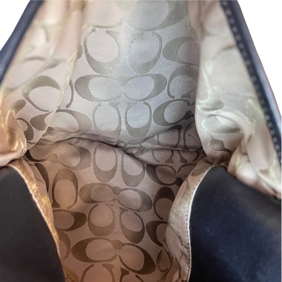 VTG Coach Soho Black Leather Flap Crossbody Bag Silver Buckle 9480 - Picture 16 of 17